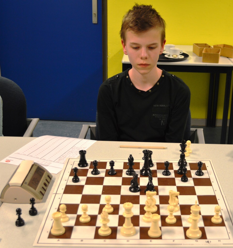 David Verweij: 12-jarige debutant in de NHSB-seniorencompetitie.