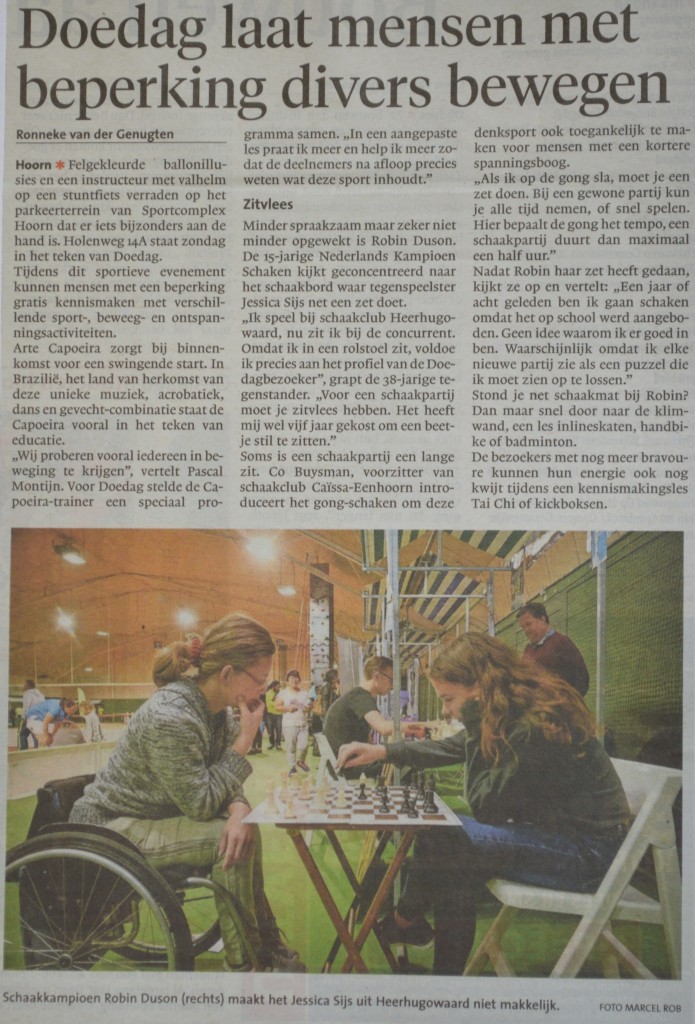 En dit is het resultaat in het Dagblad voor West-Friesland van vandaag.